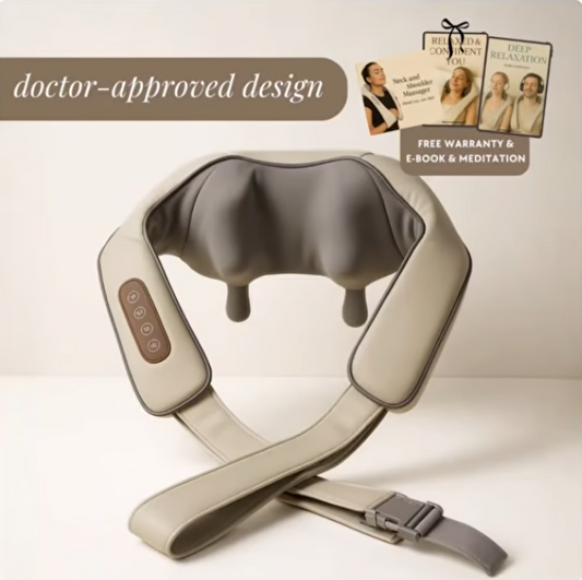 ZenKnead™ Pro 26W Deep Tissue Neck & Shoulder Massager – Wireless Shiatsu Back Pain Relief