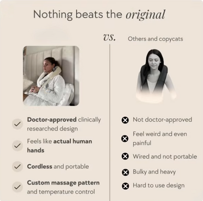 ZenKnead™ Pro 26W Deep Tissue Neck & Shoulder Massager – Wireless Shiatsu Back Pain Relief